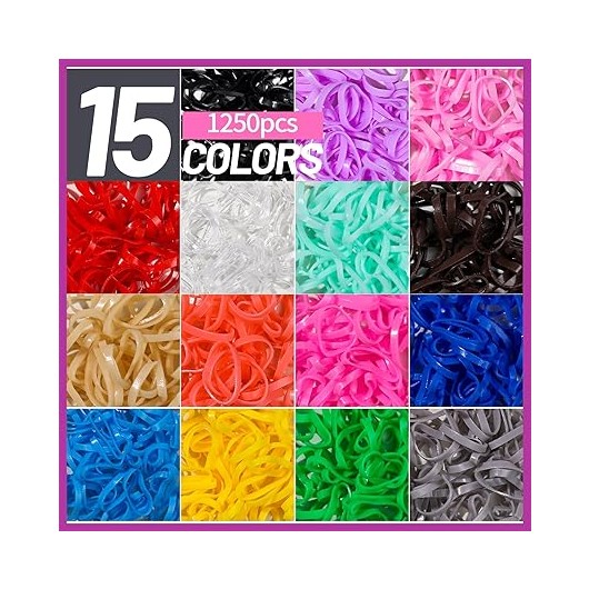 Teenitor Elastic Hair Ties, Hair Accessories For Girls, Colorful Baby Elatic Hair Bands Set With Hair Clips