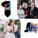 Yakuna Diamond Grid Men's Tie Chess Pattern Zigzag Chevron Men's Necktie Tie For Men Wedding Holiday Party Black White