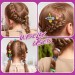 Teenitor Elastic Hair Ties, Hair Accessories For Girls, Colorful Baby Elatic Hair Bands Set With Hair Clips